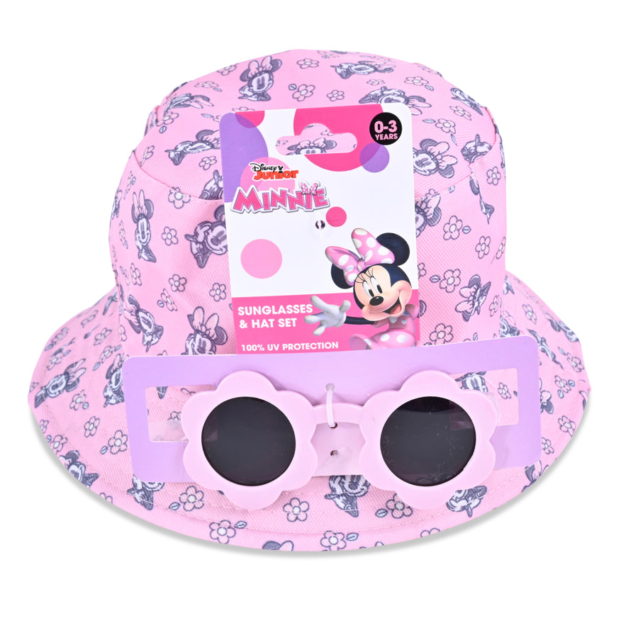 Disney Minnie Mickey Mouse Bucket Hat and Sunglasses for Girls – Protective Sunglasses and Hat
