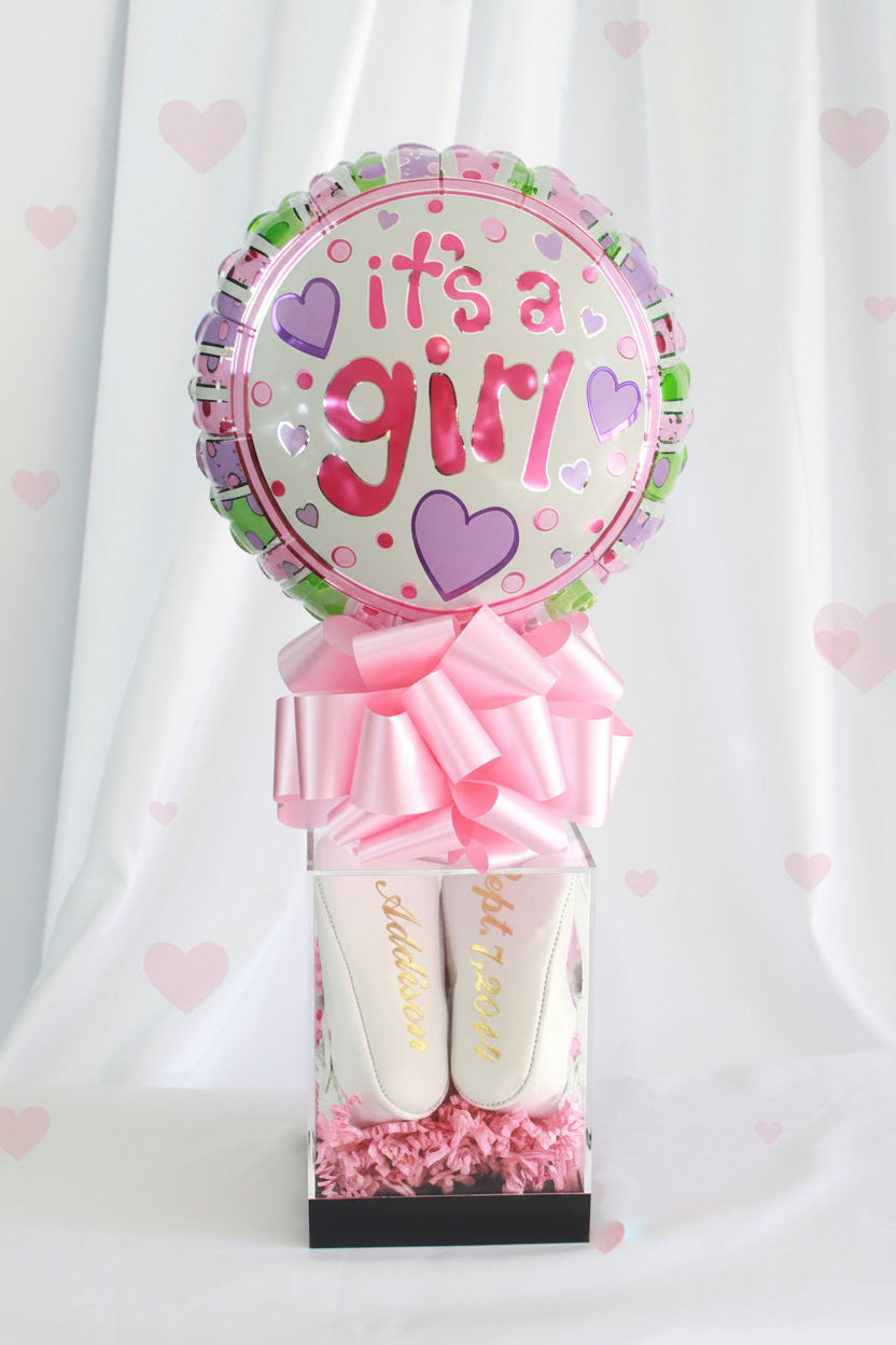 Personalize Baby Shoe Keepsake Gift Box For Girls