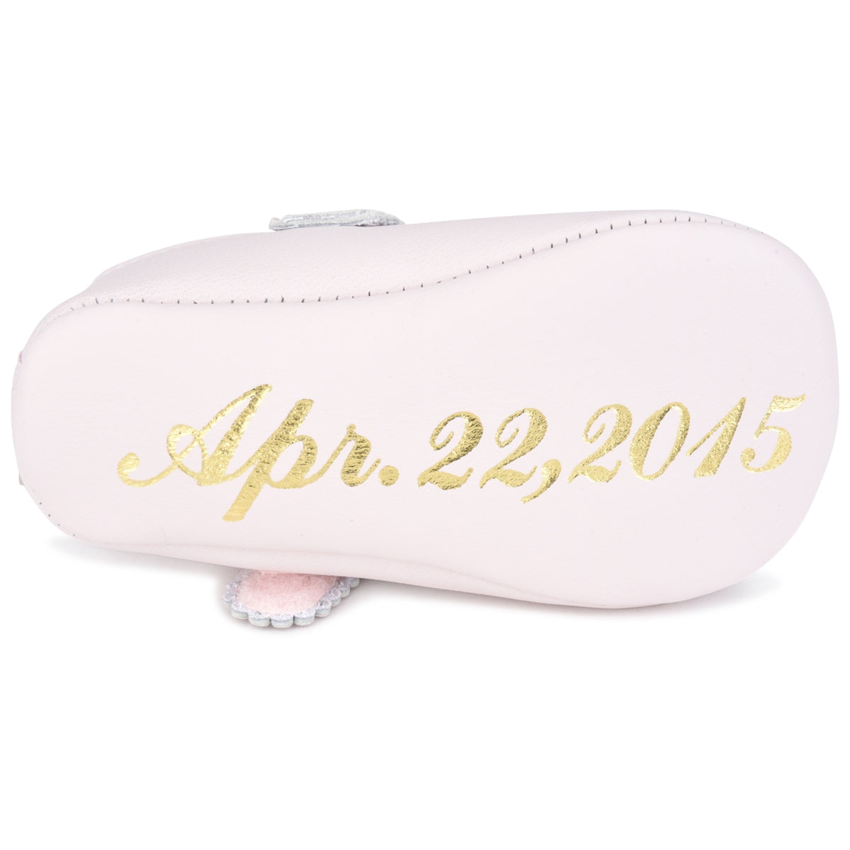 Our Classic NameDate Mary Jane Baby Shoes-White