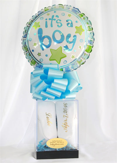 Personalize Baby Shoe Keepsake Gift Box For Boys