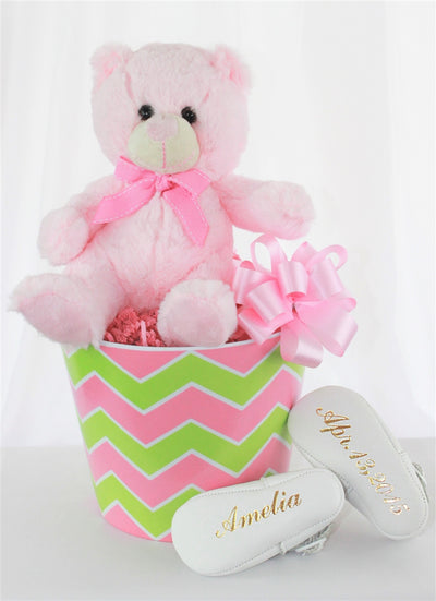 Welcome To The World Baby Girl Gift Basket